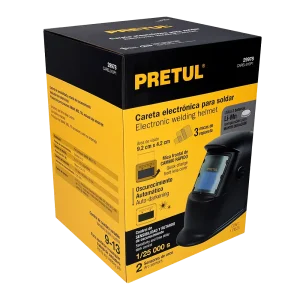 Careta electrónica para soldar, semiprofesional, 9 a 13, PRETUL 29978